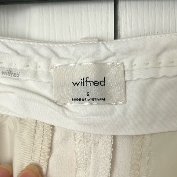 Aritzia Wilfred - “Chopin” High Waisted Cropped Trousers / Dress Pants in White - Picture 3 of 6